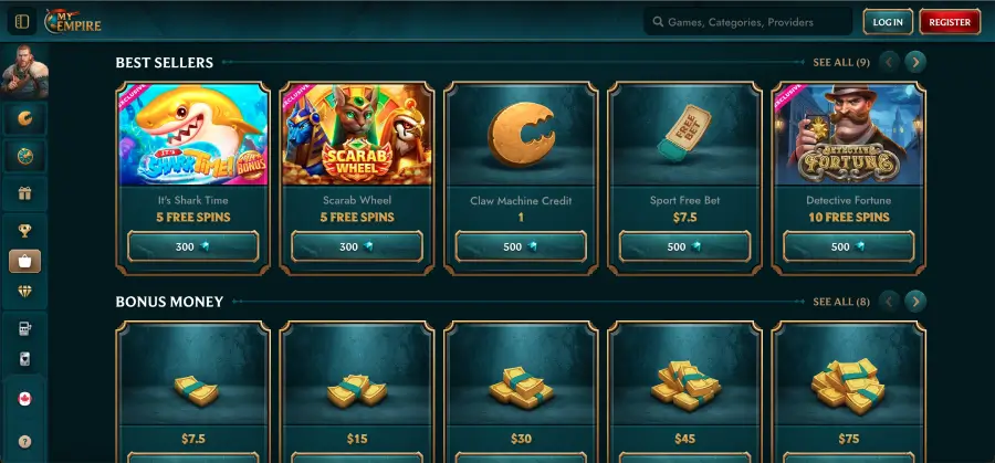 My Empire casino app mobile version interface